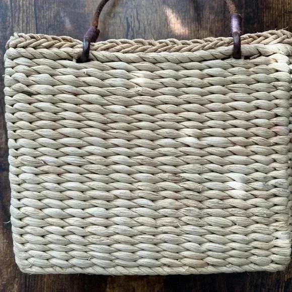 Sonoma patriotic straw bag, red, white & blue sequin embellished stars - Picture 6 of 13